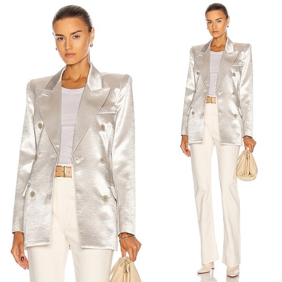 SMYTHE Ski Slope Blazer Jacket in Pearl Size Medium - Picture 9 of 10